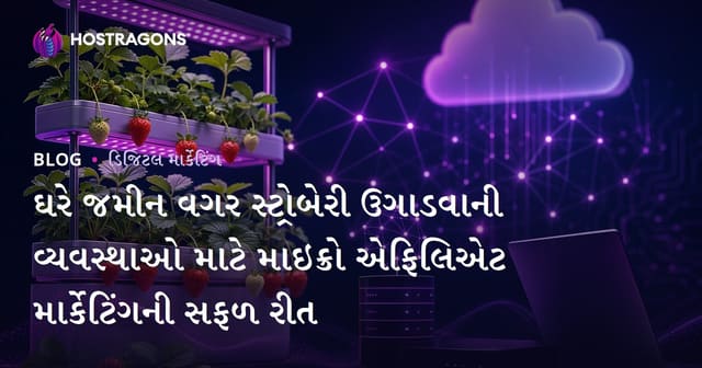 ઘરે જમીન વગર સ્ટ્રોબેરી ઉગાડવાની વ્યવસ્થાઓ માટે માઇક્રો એફિલિએટ માર્કેટિંગની સફળ રીત