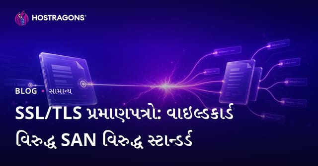 SSL/TLS પ્રમાણપત્રો: વાઇલ્ડકાર્ડ વિરુદ્ધ SAN વિરુદ્ધ સ્ટાન્ડર્ડ