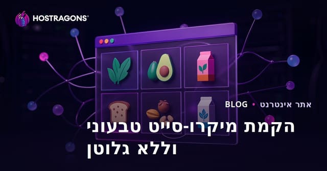 הקמת אתר מיקרו-ניש לניהול תזונה טבעונית ומוצרים ללא גלוטן