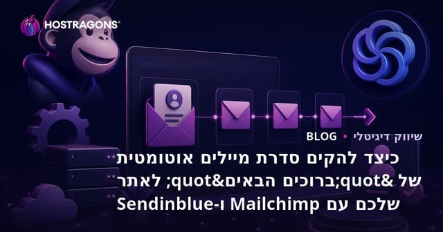 כיצד להקים סדרת מיילים אוטומטית של "ברוכים הבאים" לאתר שלכם עם Mailchimp ו-Sendinblue