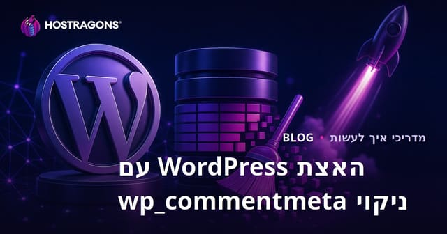 ניקוי טבלת wp_commentmeta במסד נתונים של וורדפרס לשיפור מהירות האתר