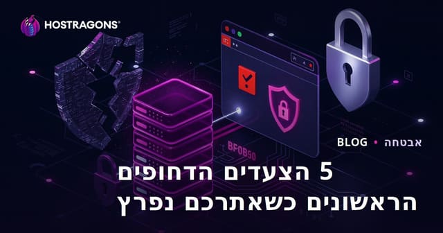 הצעדים הראשונים להחלמה חירום 5 כאשר האתר שלך הוקרן