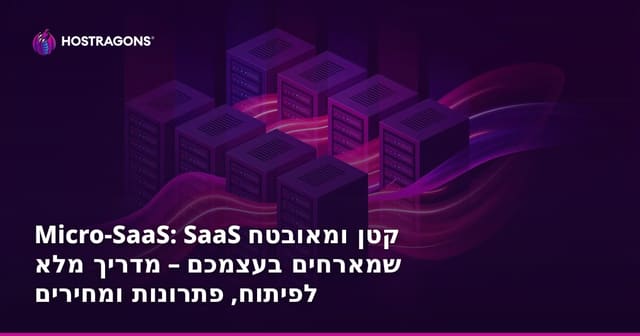 Micro-SaaS: SaaS קטן ומאובטח שמארחים בעצמכם – מדריך מלא לפיתוח, פתרונות ומחירים
