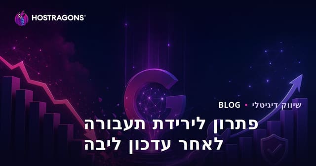 איך לפתור ירידת תנועה לאחר עדכוני האלגוריתם של גוגל (Core Update)?
