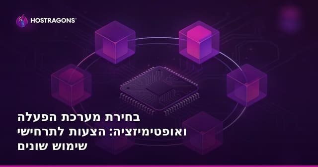 בחירת מערכת הפעלה ואופטימיזציה: הצעות לתרחישי שימוש שונים