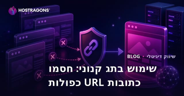 מניעת גרסאות כפולות של האתר שלכם: השימוש בתג קנוני