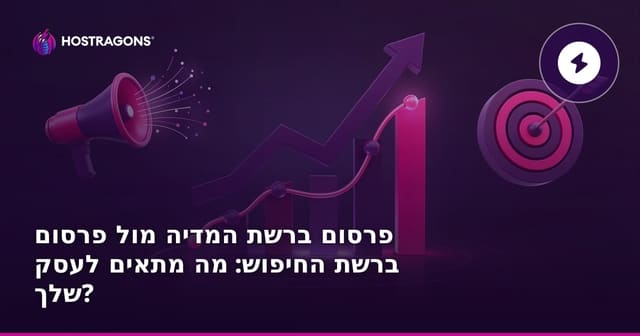 פרסום ברשת המדיה מול פרסום ברשת החיפוש: מה מתאים לעסק שלך?
