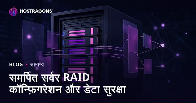 समर्पित सर्वर RAID कॉन्फ़िगरेशन और डेटा सुरक्षा