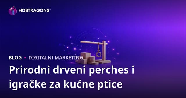 Prirodni drveni perches i igračke za kućne ptice