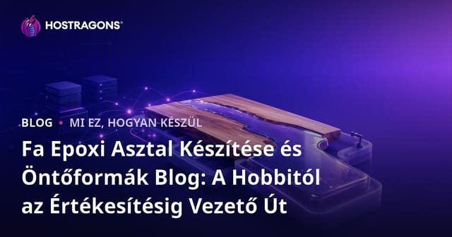 Fa Epoxi Asztal Készítése és Öntőformák Blog: A Hobbitól az Értékesítésig Vezető Út