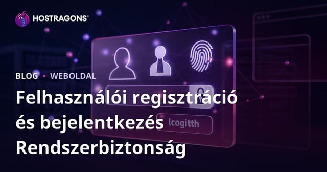 Felhasználói regisztráció és bejelentkezés Rendszerbiztonság