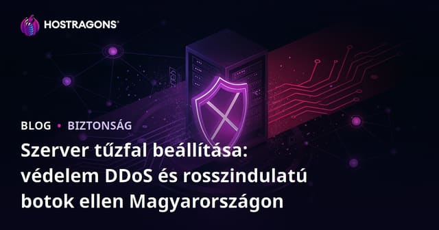 Szerver tűzfal beállítása: védelem DDoS és rosszindulatú botok ellen Magyarországon