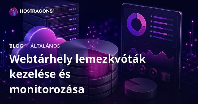 Webtárhely lemezkvóták kezelése és monitorozása