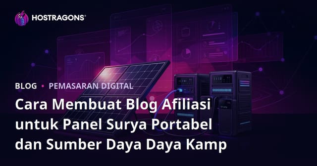 Cara Membuat Blog Afiliasi untuk Panel Surya Portabel dan Sumber Daya Daya Kamp