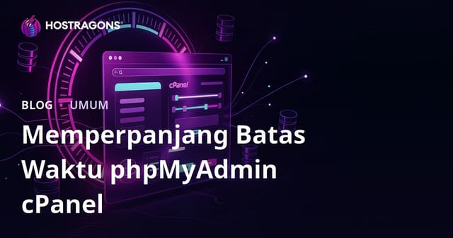 Memperpanjang Batas Waktu phpMyAdmin cPanel