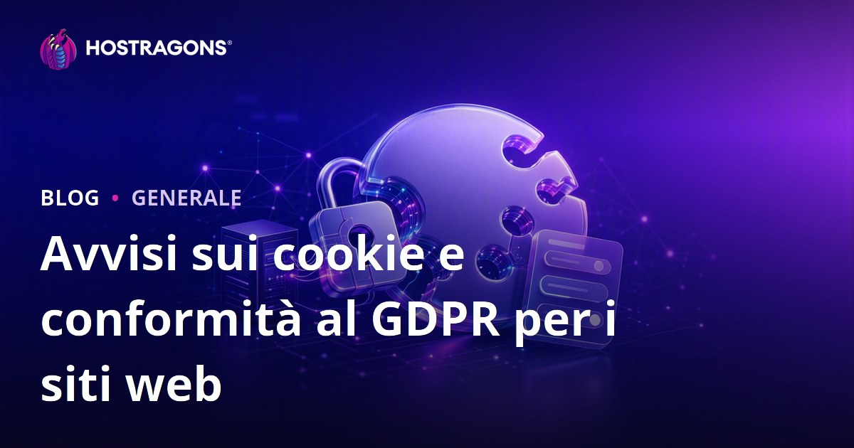 Avvisi sui Cookie GDPR per Siti Web e Conformità