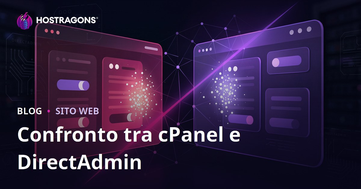 cPanel vs DirectAdmin: quale pannello hosting conviene scegliere?