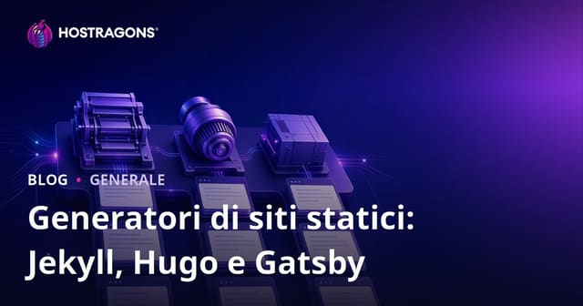 Costruttori di Siti Statici: Jekyll, Hugo e Gatsby