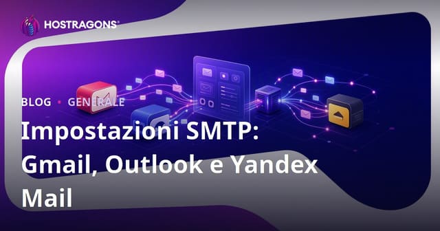 Impostazioni SMTP: Gmail, Outlook e Yandex Mail
