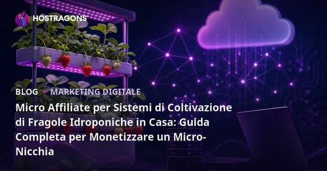 Micro Affiliate per Sistemi di Coltivazione di Fragole Idroponiche in Casa: Guida Completa per Monetizzare un Micro-Nicchia