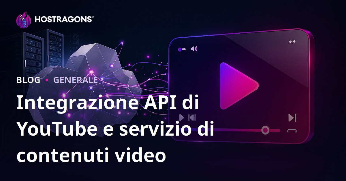 Integrazione API di YouTube e servizio di contenuti video