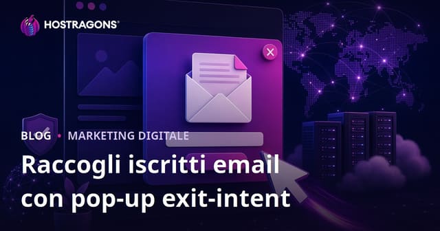 Strategie per raccogliere iscritti email con pop-up exit-intent: guida avanzata per siti web e hosting