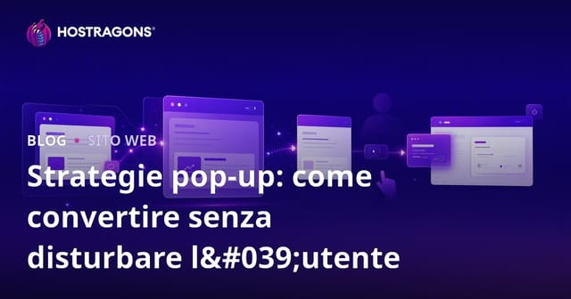 Strategie pop-up: come convertire senza disturbare l'utente