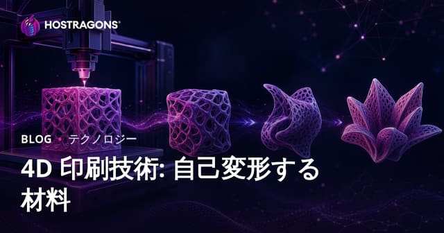 4D 印刷技術: 自己変形する材料
