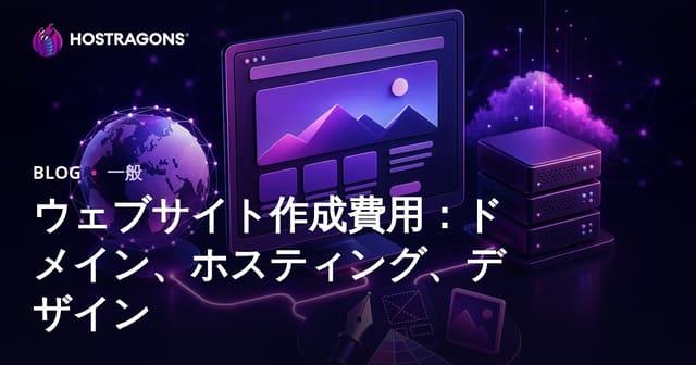 ウェブサイト作成のコスト：ドメイン、ホスティング、デザイン