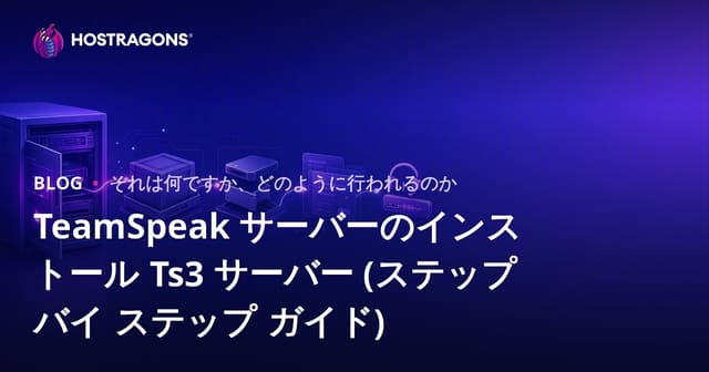 TeamSpeakサーバーの設置方法（ステップバイステップガイド）