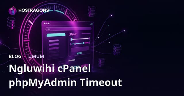 Ngluwihi cPanel phpMyAdmin Timeout