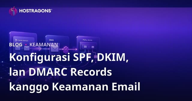 Konfigurasi SPF, DKIM, lan DMARC Records kanggo Keamanan Email