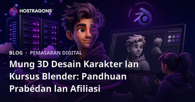 Mung 3D Desain Karakter lan Kursus Blender: Pandhuan Prabédan lan Afiliasi