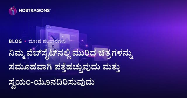ನಿಮ್ಮ ವೆಬ್‌ಸೈಟ್‌ನಲ್ಲಿ ಮುರಿದ ಚಿತ್ರಗಳನ್ನು ಸಮೂಹವಾಗಿ ಪತ್ತೆಹಚ್ಚುವುದು ಮತ್ತು ಸ್ವಯಂ-ಯೂನದಿರಿಸುವುದು