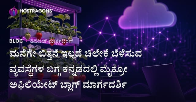 ಮನೆಗೇ ಬಿತ್ತನೆ ಇಲ್ಲದೆ ಚಿಲೇಕೆ ಬೆಳೆಸುವ ವ್ಯವಸ್ಥೆಗಳ ಬಗ್ಗೆ ಕನ್ನಡದಲ್ಲಿ ಮೈಕ್ರೋ ಅಫಿಲಿಯೇಟ್ ಬ್ಲಾಗ್ ಮಾರ್ಗದರ್ಶಿ