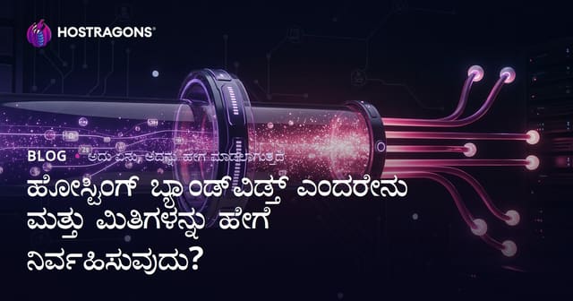 ಹೋಸ್ಟಿಂಗ್ ಬ್ಯಾಂಡ್‌ವಿಡ್ತ್ ಎಂದರೇನು ಮತ್ತು ಮಿತಿಗಳನ್ನು ಹೇಗೆ ನಿರ್ವಹಿಸುವುದು?