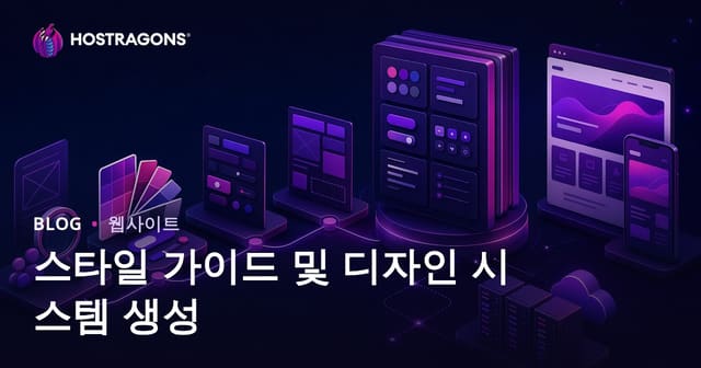 스타일 가이드 및 디자인 시스템 생성