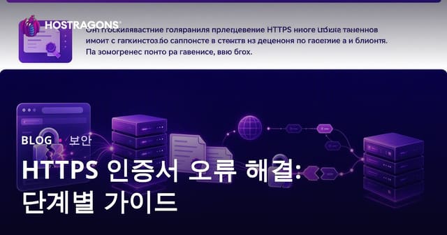 HTTPS 인증서 오류 해결: 단계별 가이드