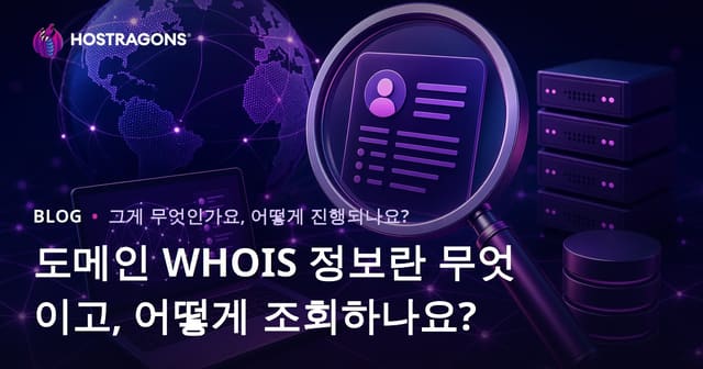 도메인 WHOIS 정보란 무엇이며 어떻게 조회할 수 있나요?