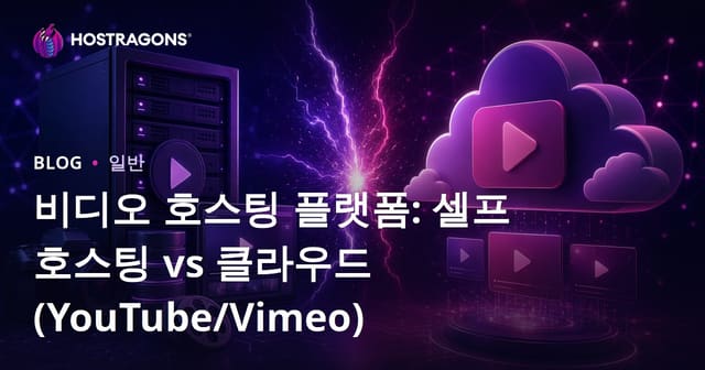비디오 호스팅 플랫폼: 셀프 호스팅 vs 클라우드(유튜브/비메오)
