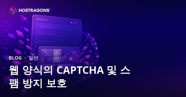 웹 양식의 CAPTCHA 및 스팸 방지 보호