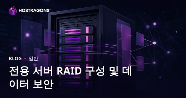 전용 서버 RAID 구성 및 데이터 보안