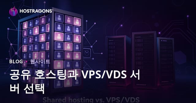 초보자를 위한 웹호스팅 선택 가이드: 공유호스팅 vs VPS/VDS 서버