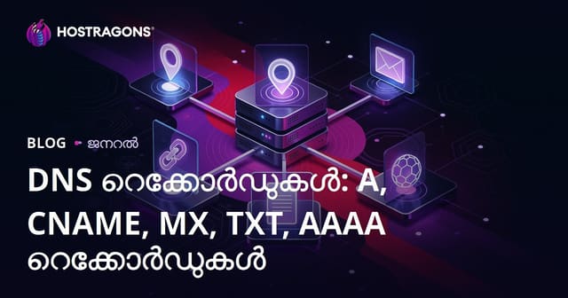DNS റെക്കോർഡുകൾ: A, CNAME, MX, TXT, AAAA റെക്കോർഡുകൾ