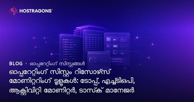 ഓപ്പറേറ്റിങ് സിസ്റ്റം റിസോഴ്‌സ് മോണിറ്ററിങ് ടൂളുകൾ: top, htop, Activity Monitor, Task Manager