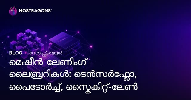 മെഷീൻ ലേണിംഗ് ലൈബ്രറികൾ: ടെൻസർഫ്ലോ, പൈടോർച്ച്, സ്കൈകിറ്റ്-ലേൺ