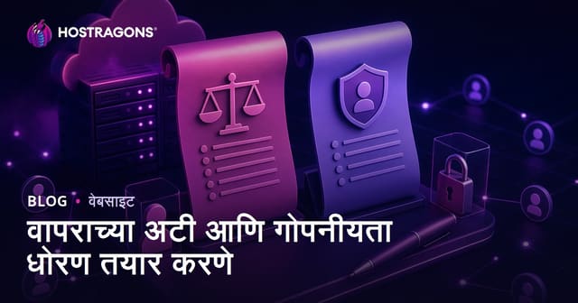 वापराच्या अटी आणि गोपनीयता धोरण तयार करणे