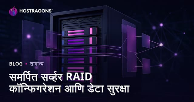 समर्पित सर्व्हर RAID कॉन्फिगरेशन आणि डेटा सुरक्षा