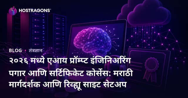 २०२६ मध्ये एआय प्रॉम्प्ट इंजिनिअरिंग पगार आणि सर्टिफिकेट कोर्सेस: मराठी मार्गदर्शक आणि रिव्ह्यू साइट सेटअप