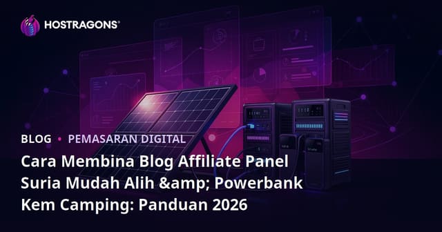Cara Membina Blog Affiliate Panel Suria Mudah Alih & Powerbank Kem Camping: Panduan 2026